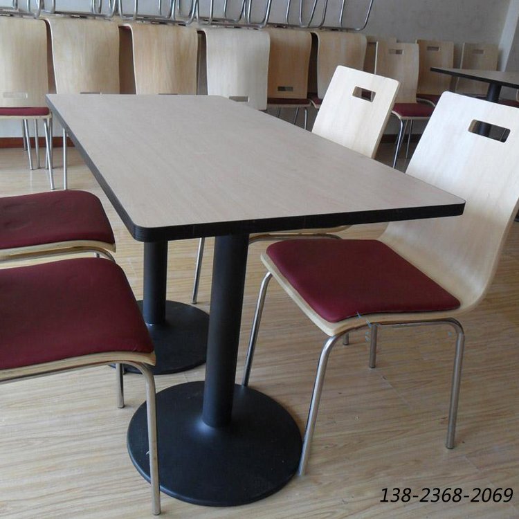 防火板四人桌，長方形餐桌，快餐廳桌椅