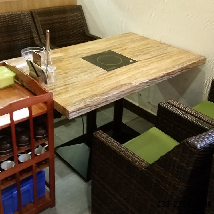 大理石火鍋桌，原味主張火鍋桌，定制火鍋餐桌
